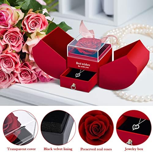Endlessay Eternal Rose Gift Box With Heart Necklace